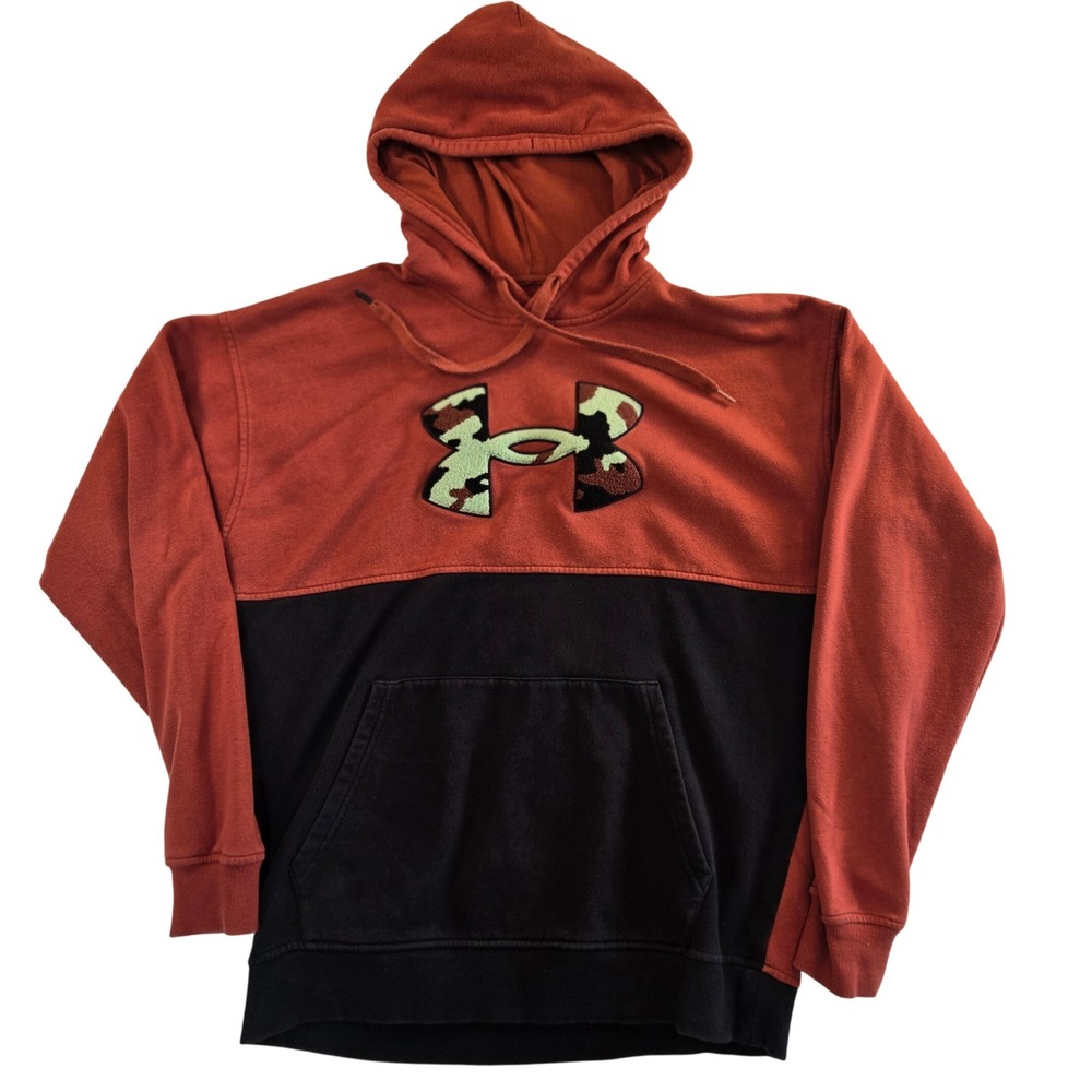 Under Armour Mens M Colorblock Camo Logo ColdGear Hoodie Pullover Sweatshirt‎ - Picture 6 of 6